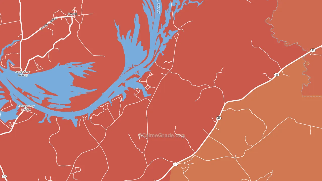 Annemanie, AL Map of Burglary Rates