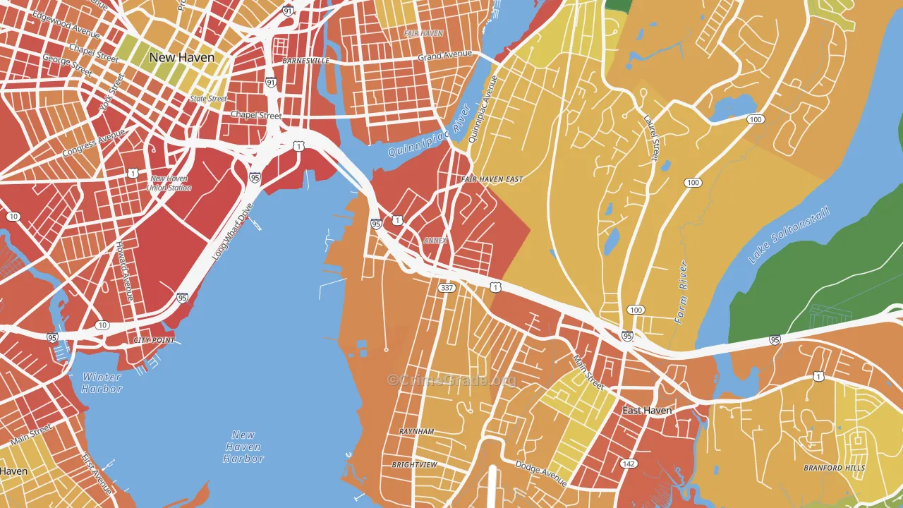 Annex, East Haven, CT Map of Burglary Rates