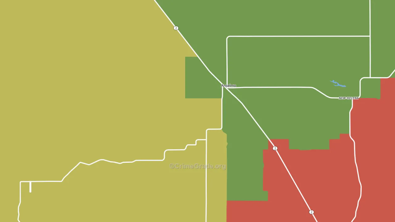 Anselmo, NE Map of Burglary Rates