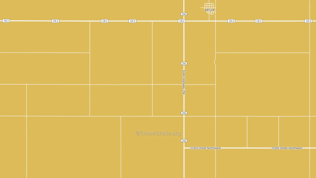 Antler, ND Map of Burglary Rates