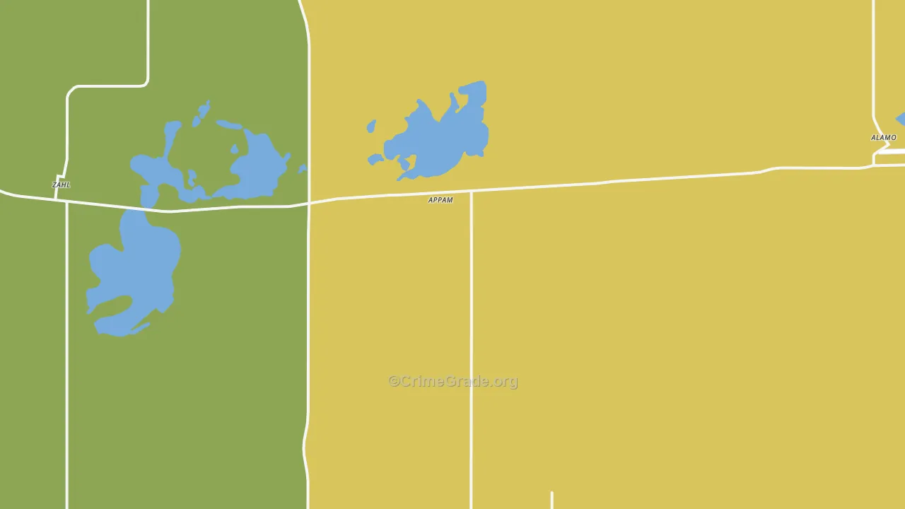 Appam, ND Map of Burglary Rates