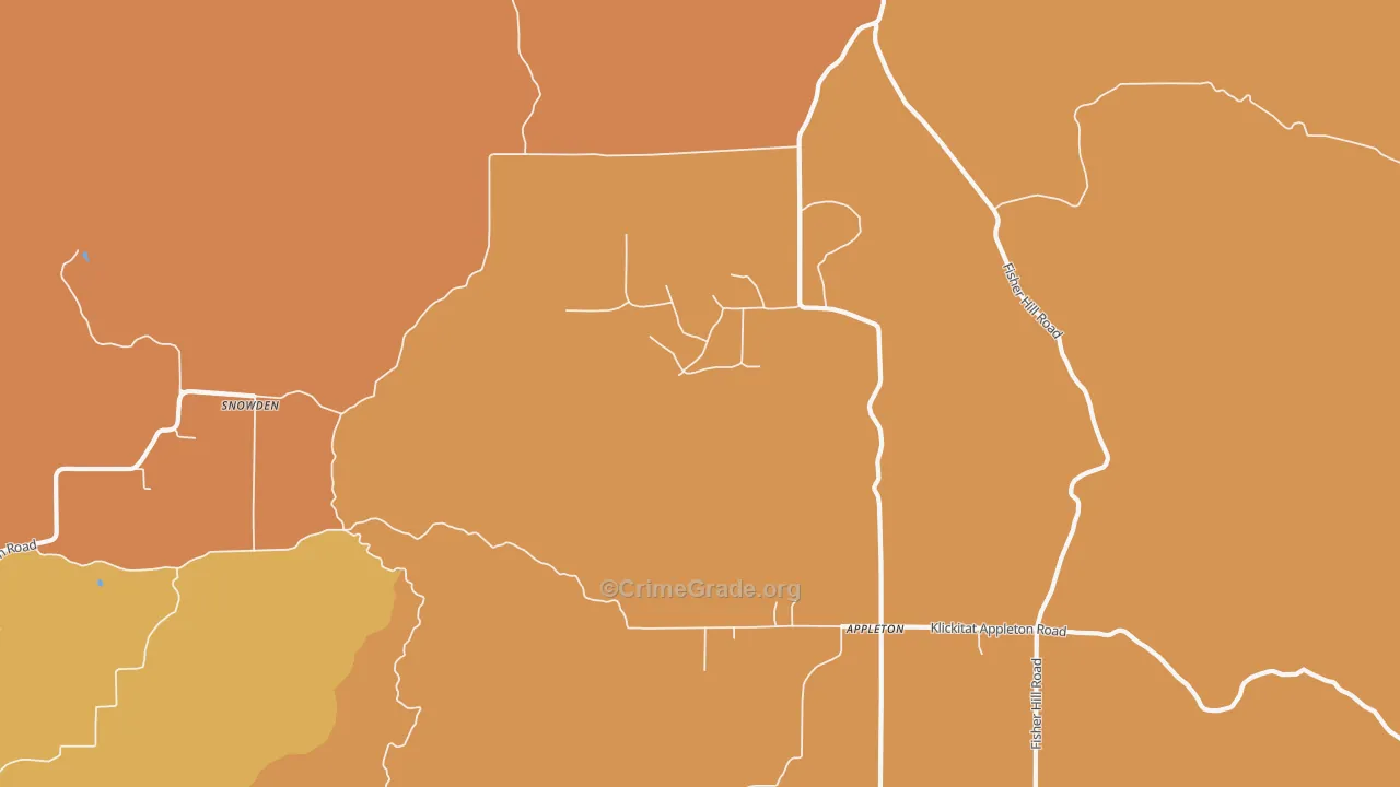 Appleton, WA Map of Burglary Rates