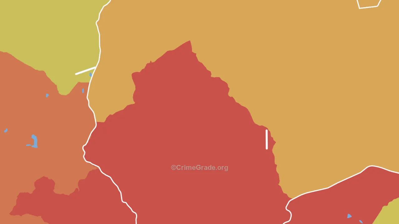 Aragon, NM Map of Burglary Rates