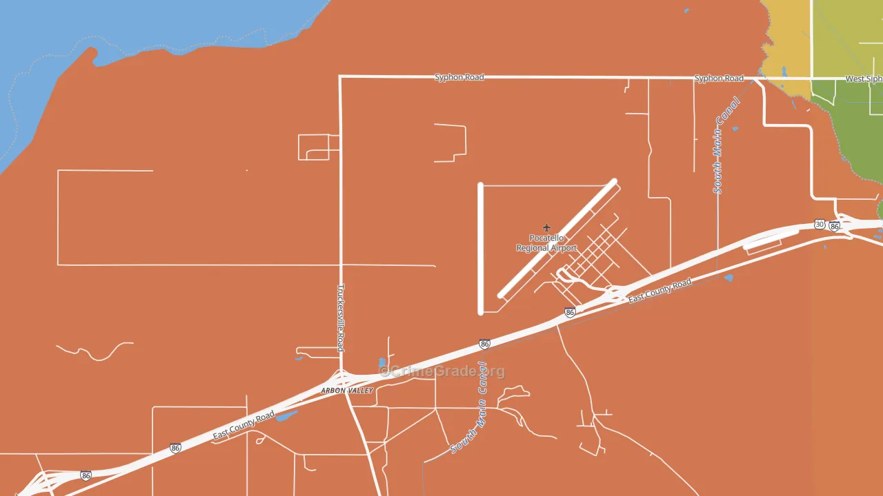 Arbon Valley, ID Map of Burglary Rates