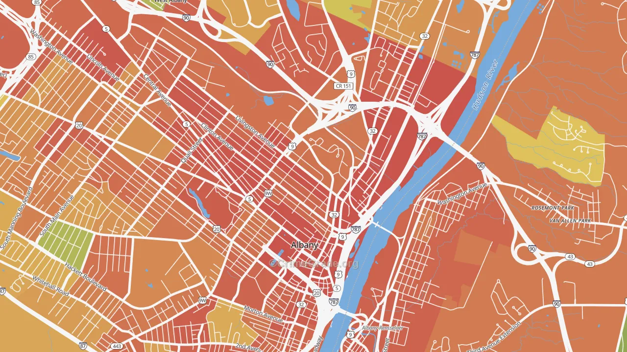 Arbor Hill, Albany, NY Map of Burglary Rates