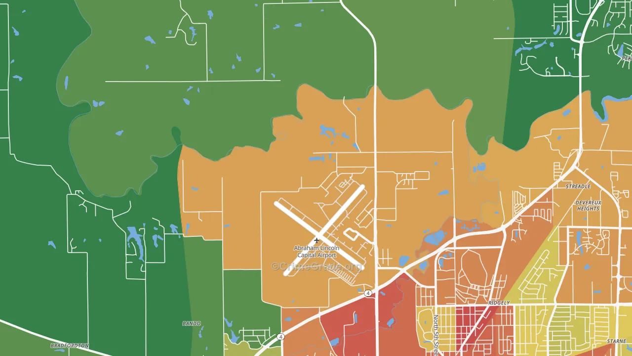 Archer, IL Map of Burglary Rates