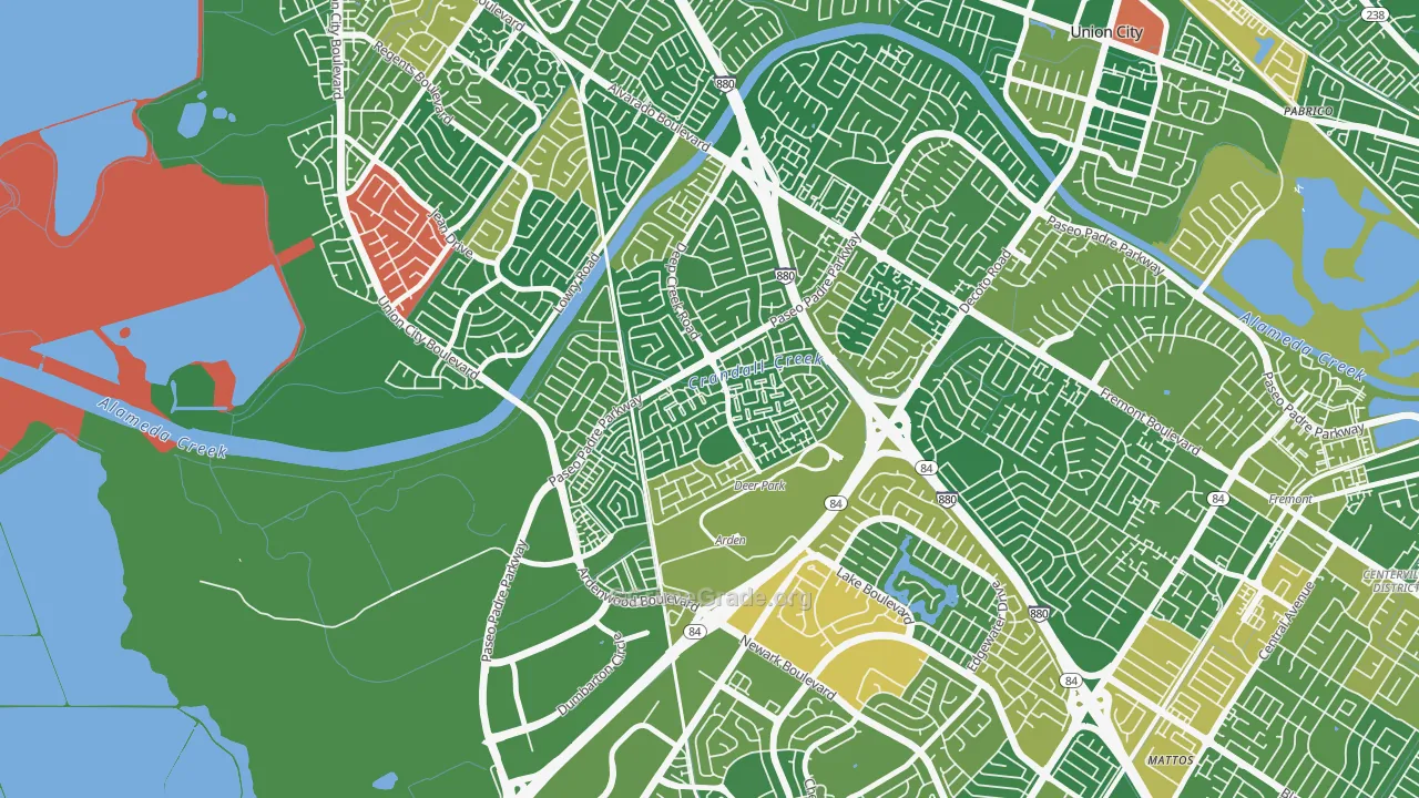 Ardenwood, Fremont, CA Map of Burglary Rates
