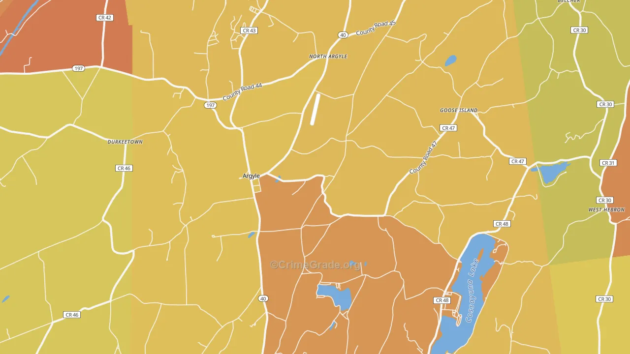 Argyle, NY Map of Burglary Rates