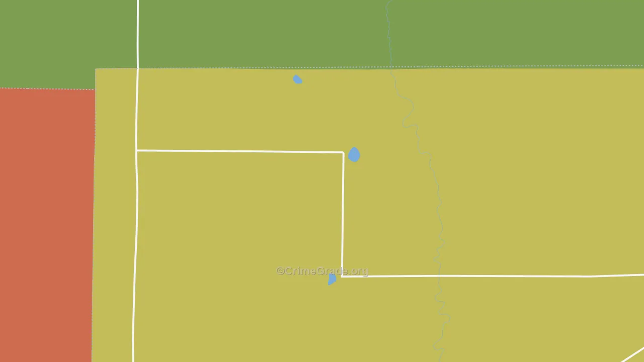 Arlington, CO Map of Burglary Rates