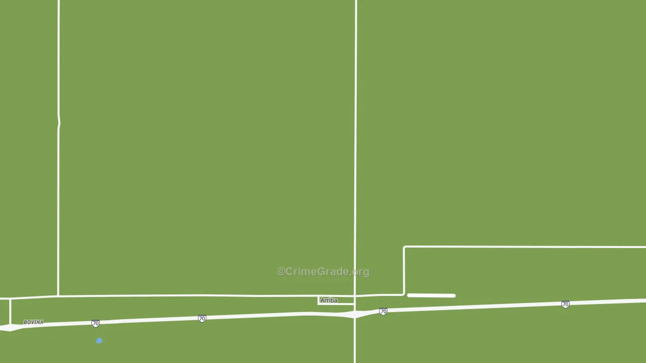 Arriba, CO Map of Burglary Rates