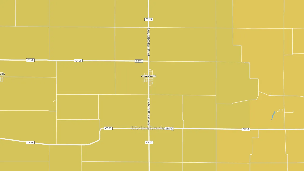Arrowsmith, IL Map of Burglary Rates