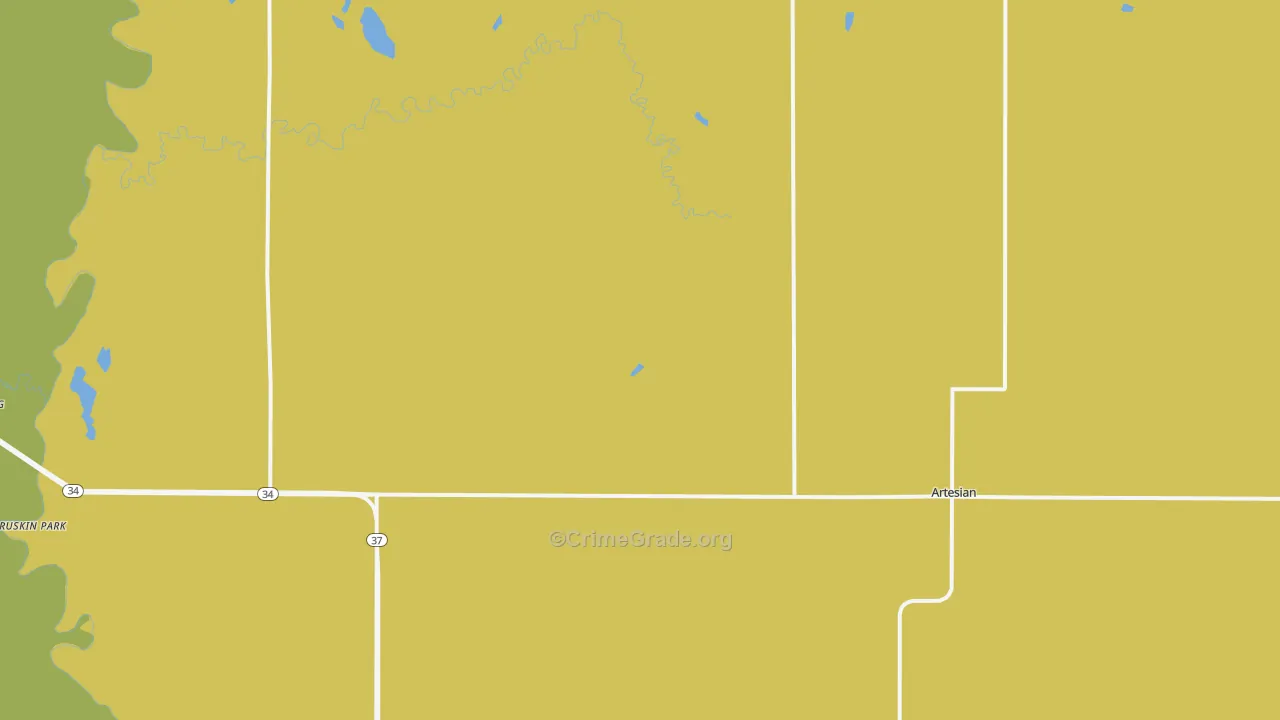 Artesian, SD Map of Burglary Rates