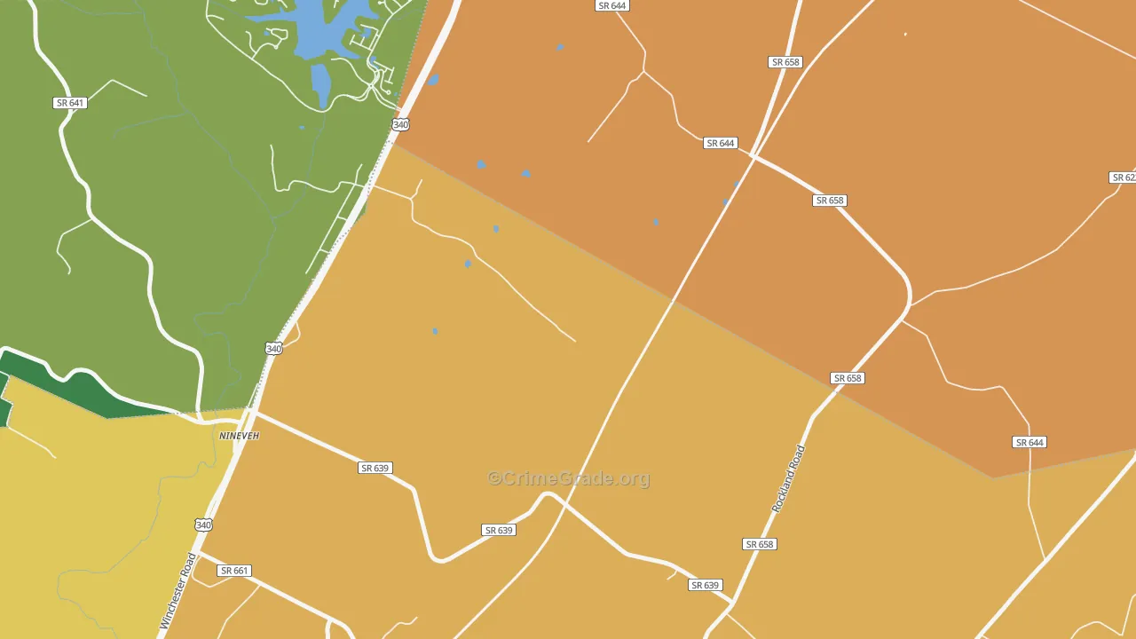 Ashby, VA Map of Burglary Rates