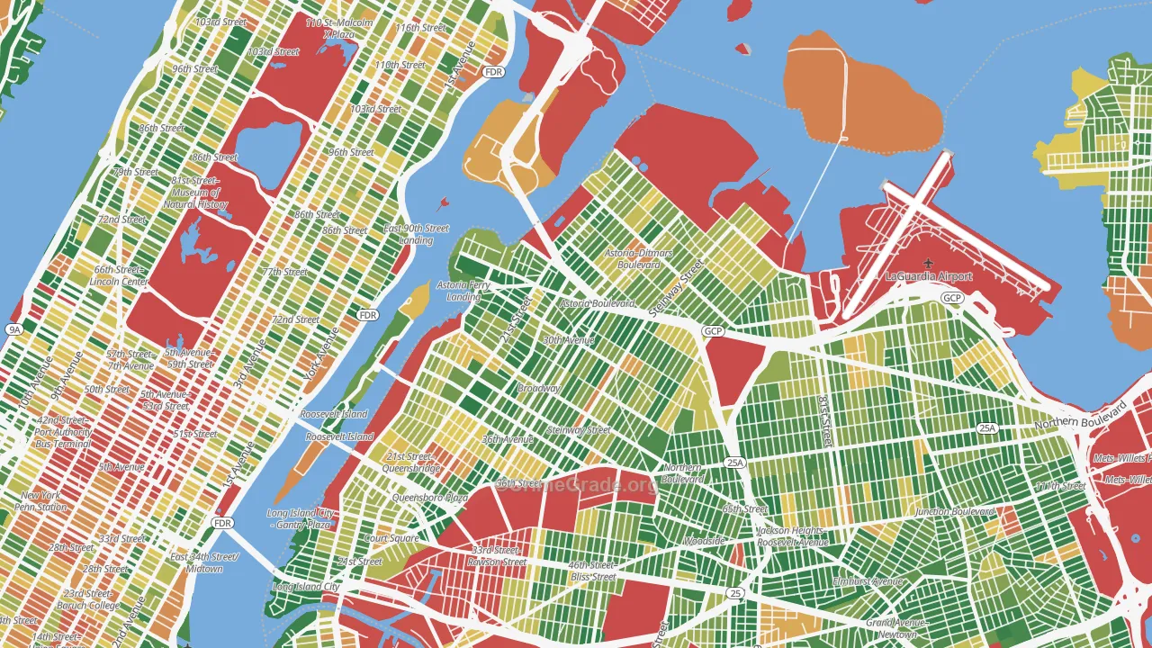 Astoria, Queens, NY Map of Burglary Rates