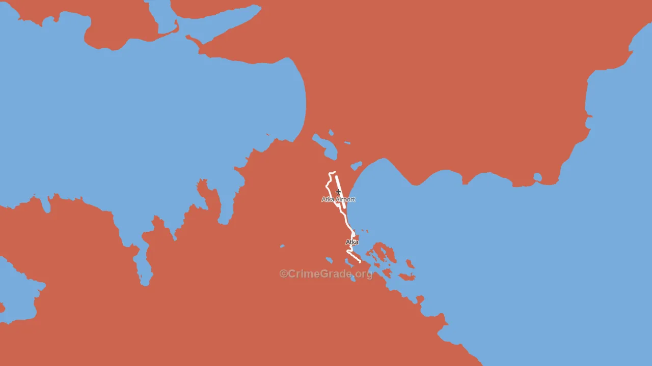 Atka, AK Map of Burglary Rates
