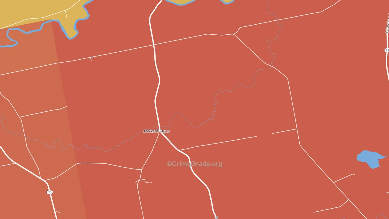 Atkinson Mills, ME Map of Burglary Rates