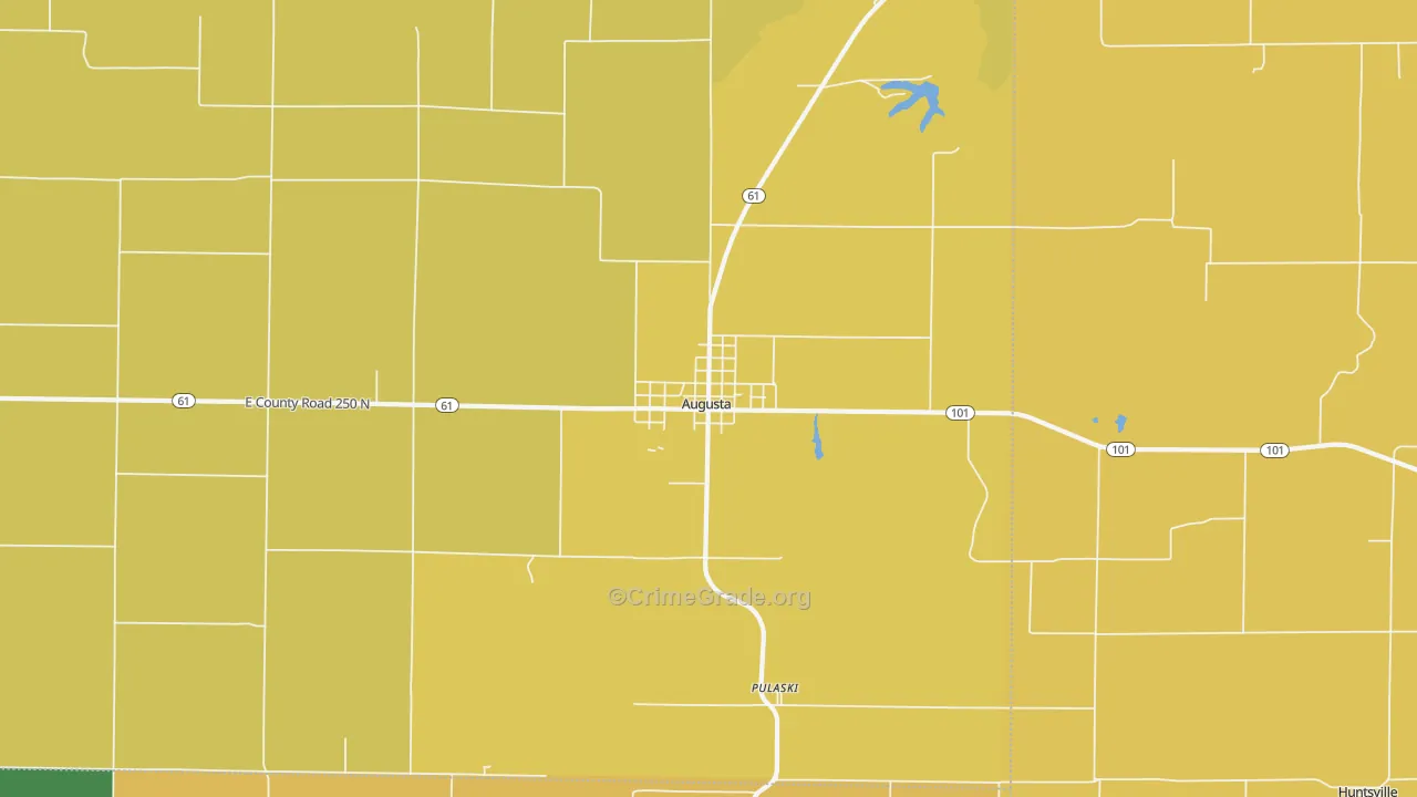Augusta, IL Map of Burglary Rates