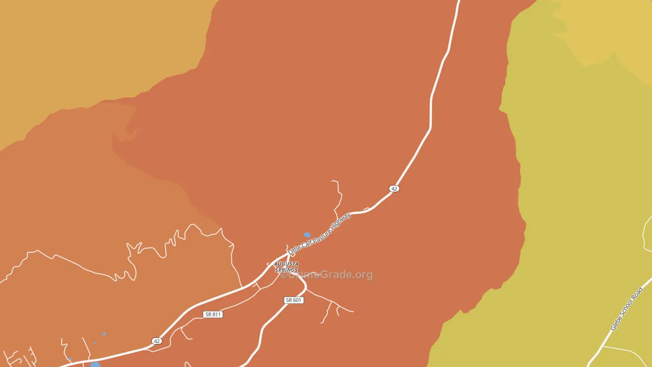 Augusta Springs, VA Map of Burglary Rates