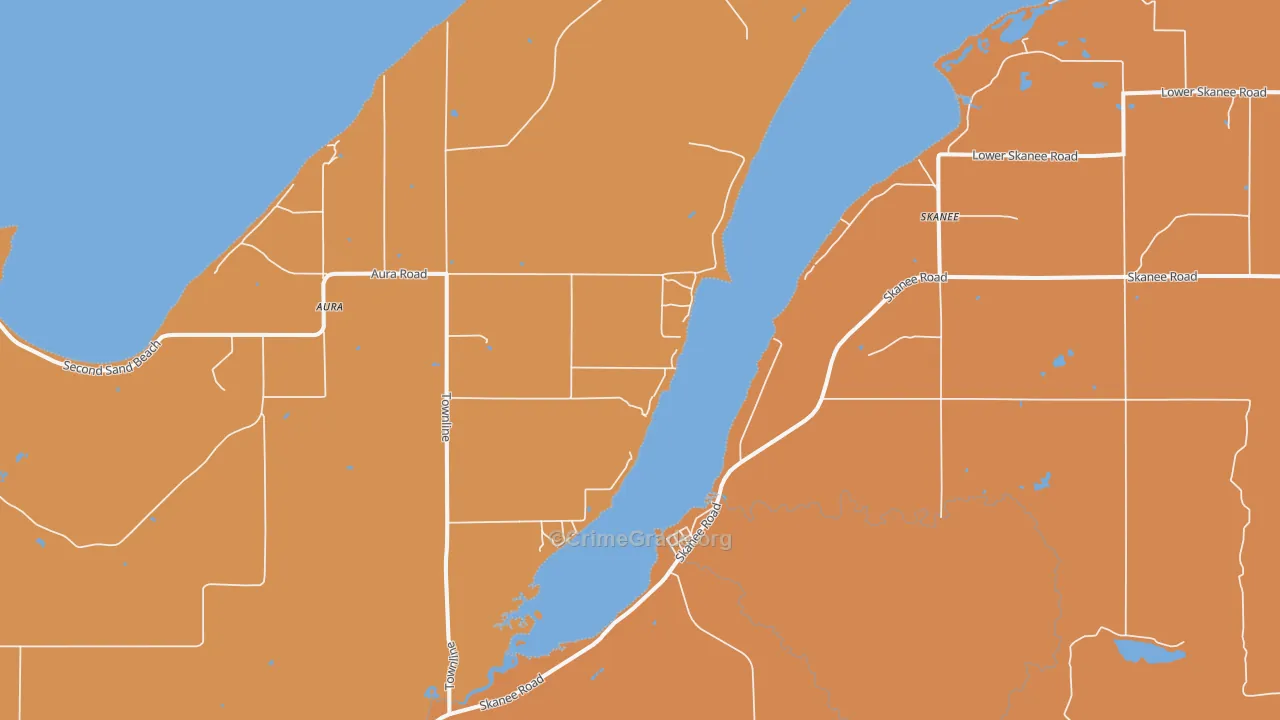 Aura, MI Map of Burglary Rates
