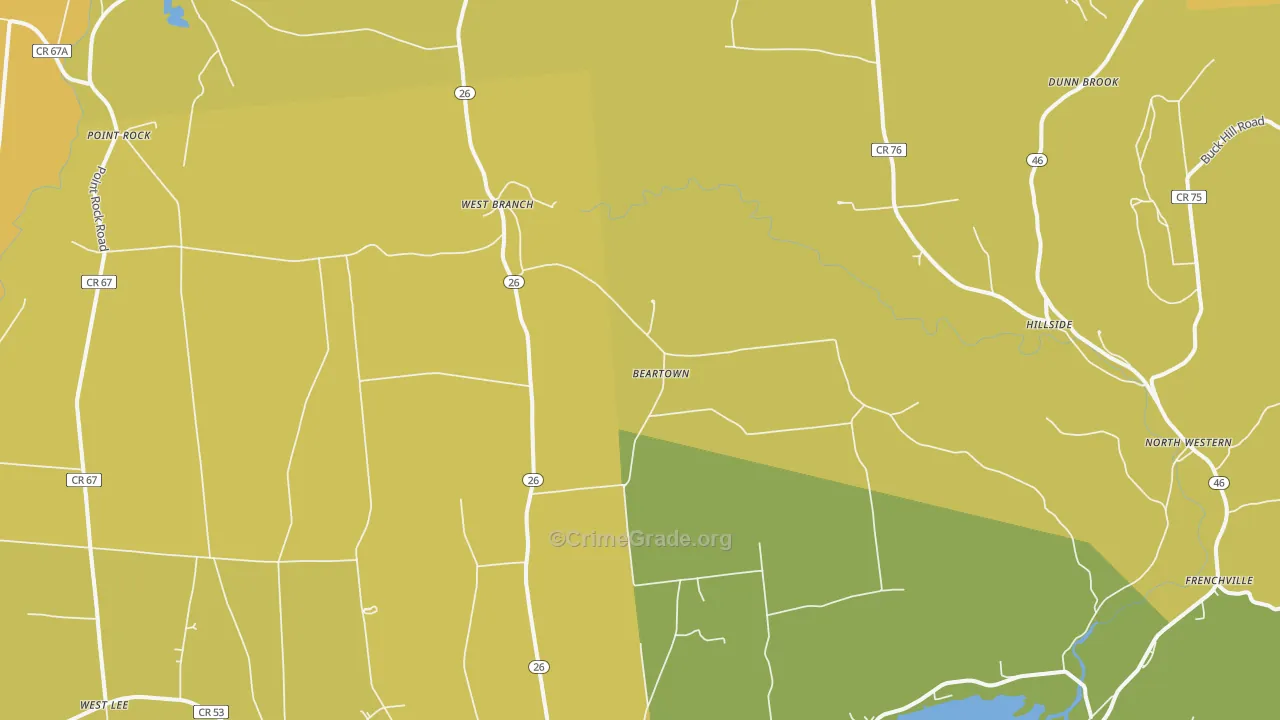 Ava, NY Map of Burglary Rates