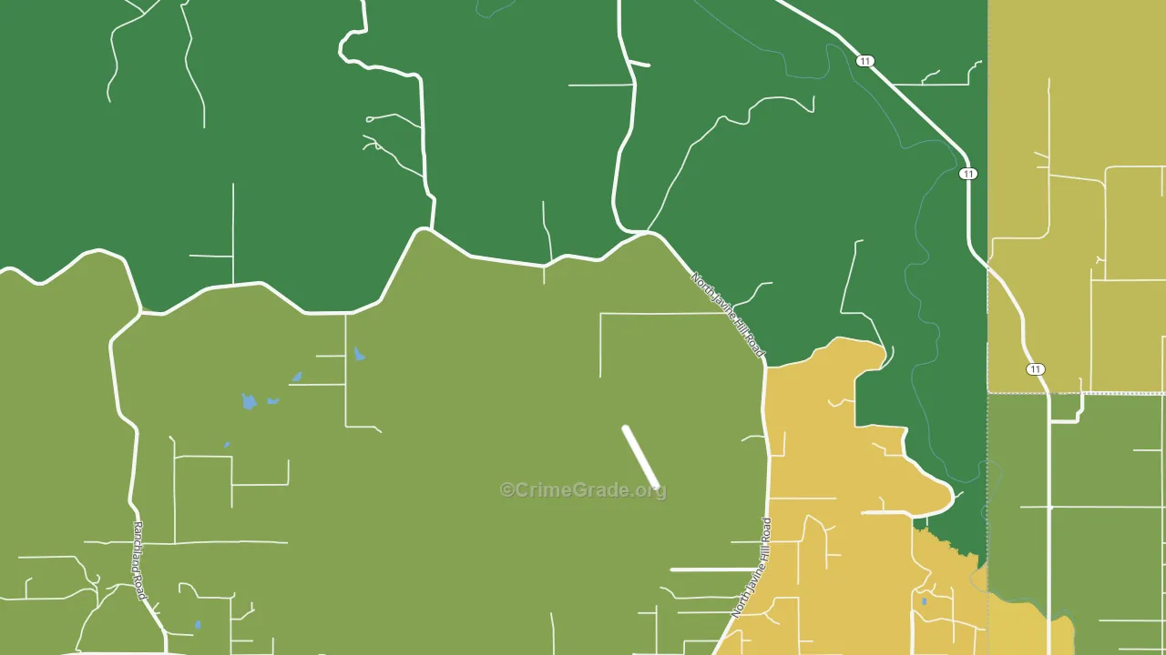 Avant, OK Map of Burglary Rates