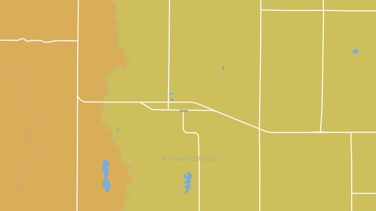 Avon, SD Map of Burglary Rates