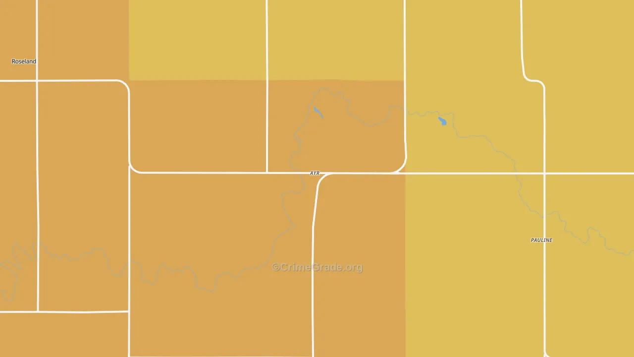Ayr, NE Map of Burglary Rates
