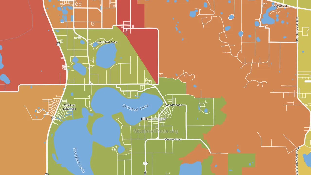Babson Park, FL Map of Burglary Rates