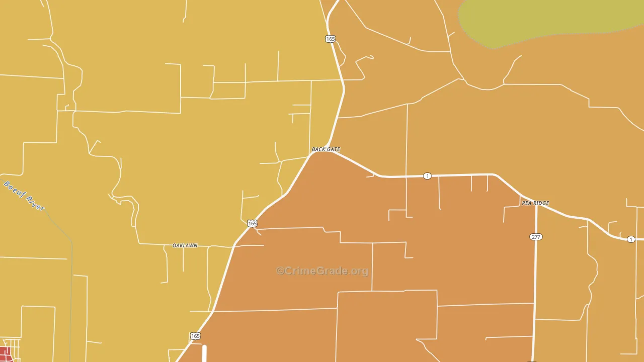 Back Gate, AR Map of Burglary Rates