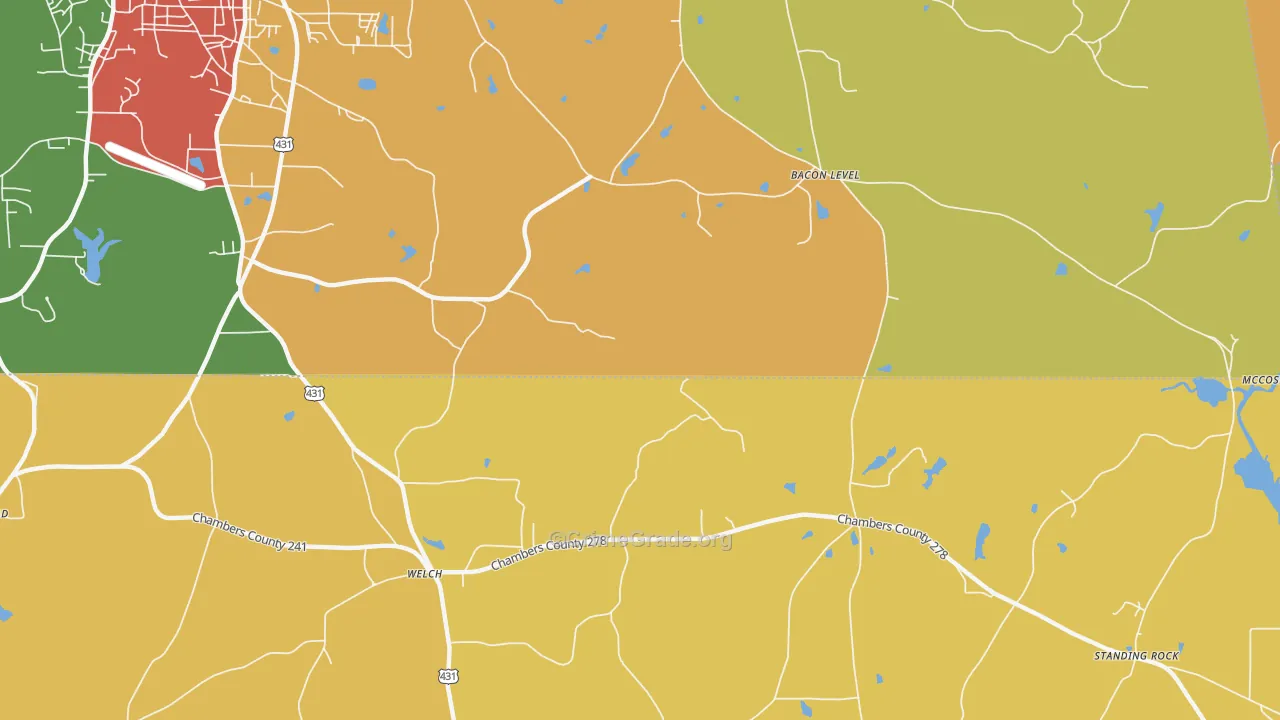 Bacon Level, AL Map of Burglary Rates