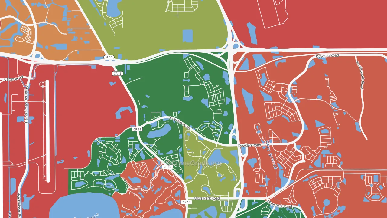Bal Bay, Orlando, FL Map of Burglary Rates