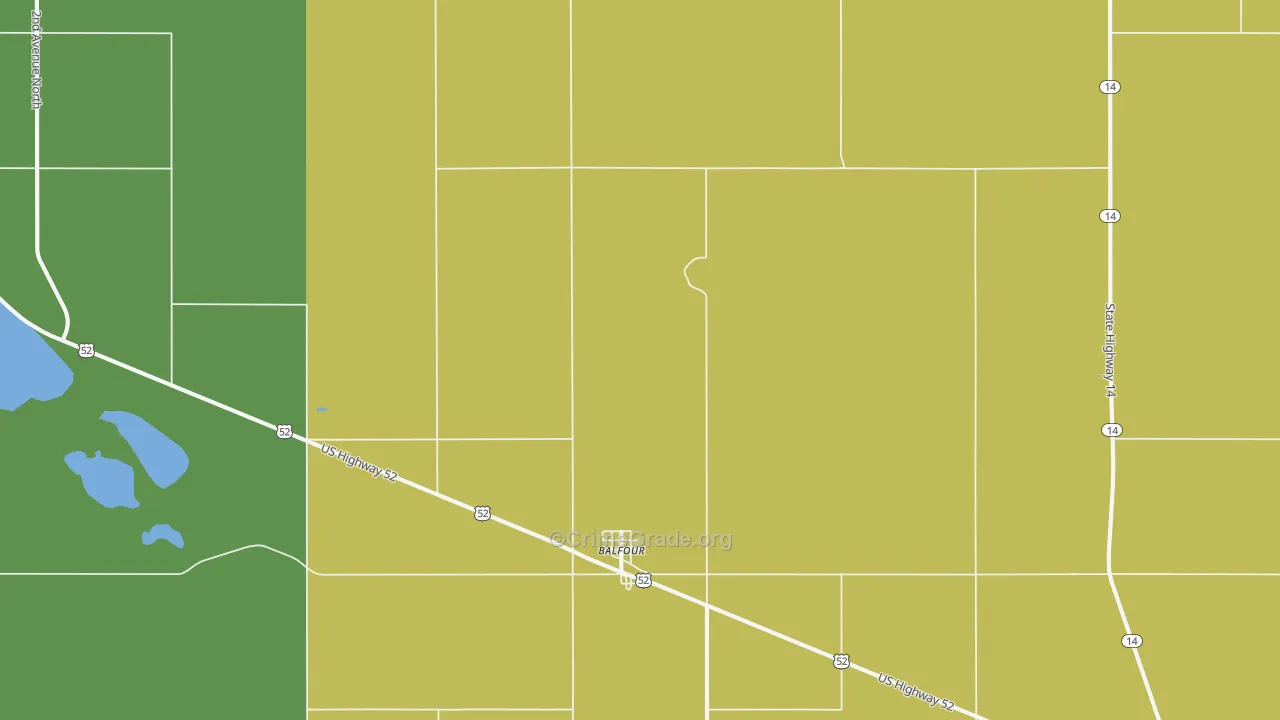 Balfour, ND Map of Burglary Rates