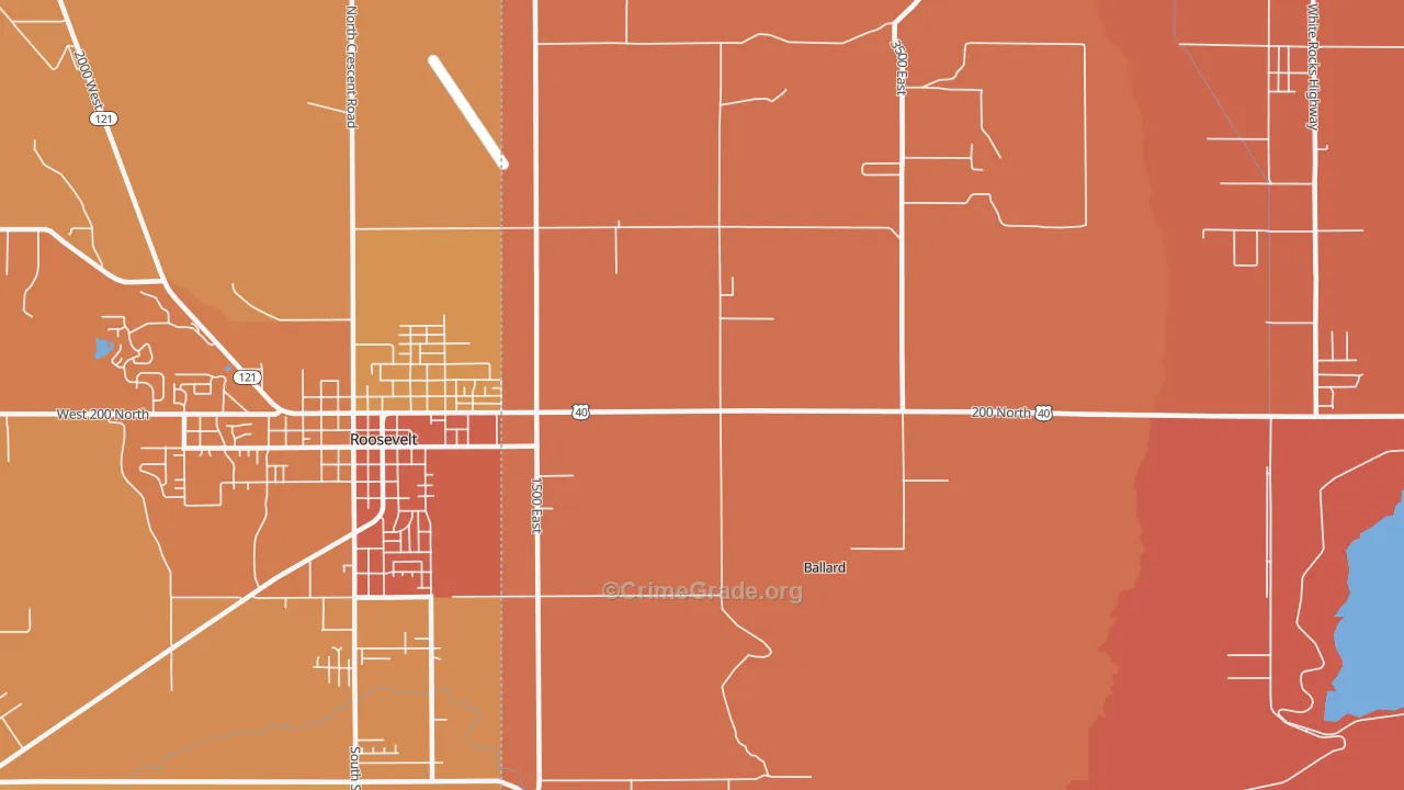 Ballard, UT Map of Burglary Rates