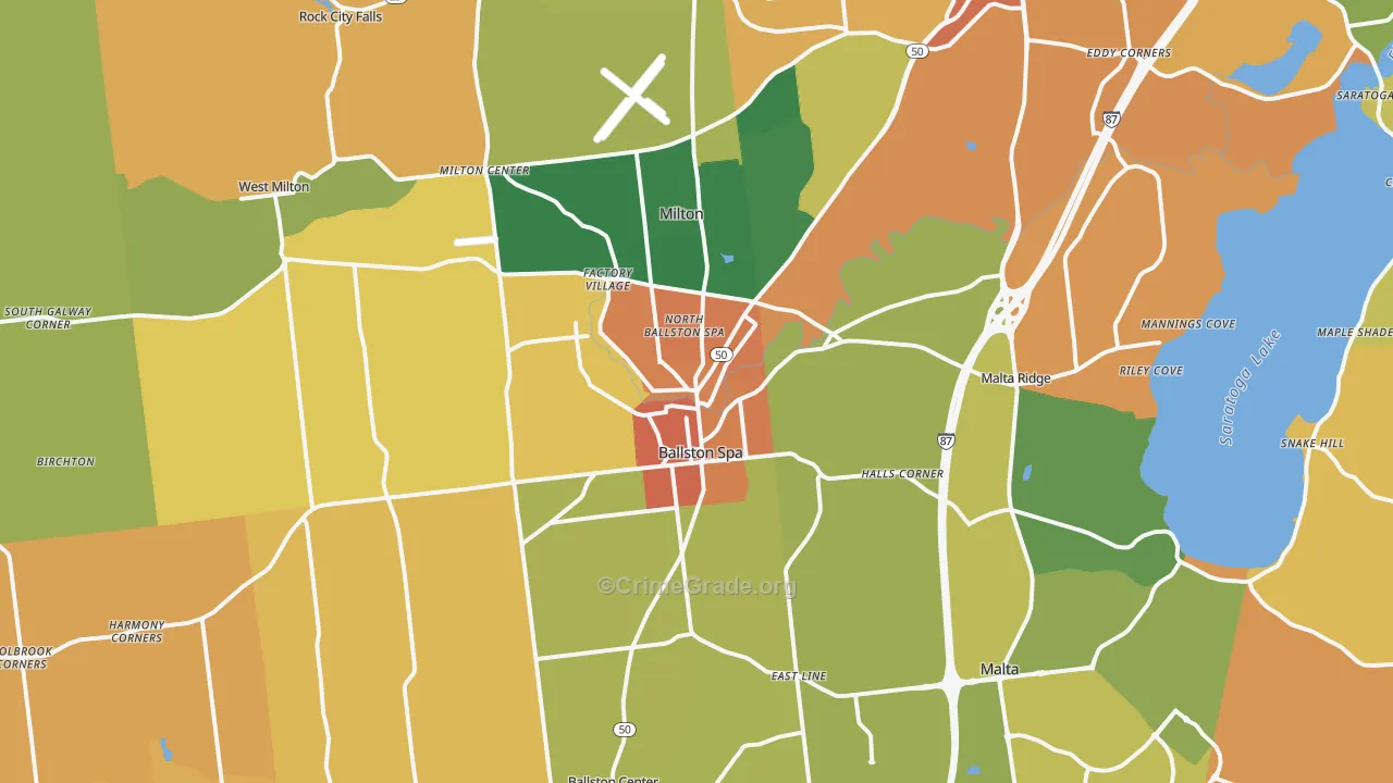 Ballston Spa, NY Map of Burglary Rates