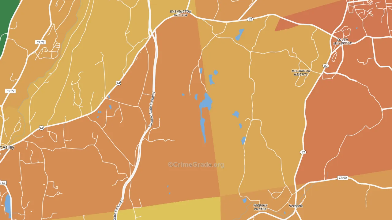 Bangall, NY Map of Burglary Rates