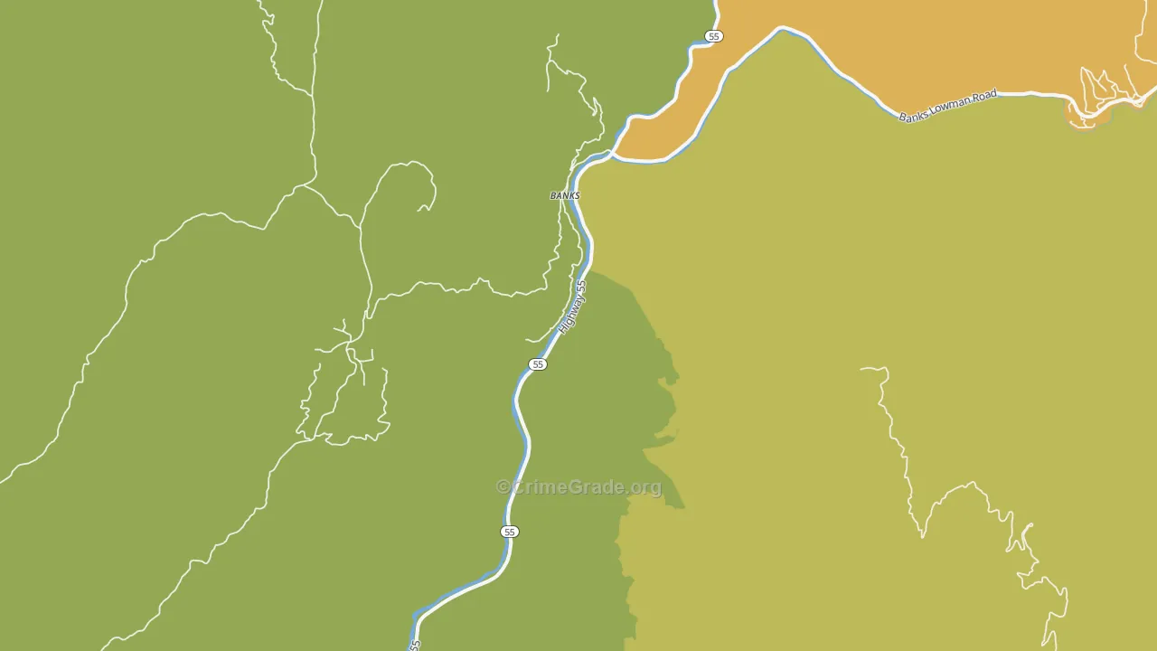 Banks, ID Map of Burglary Rates