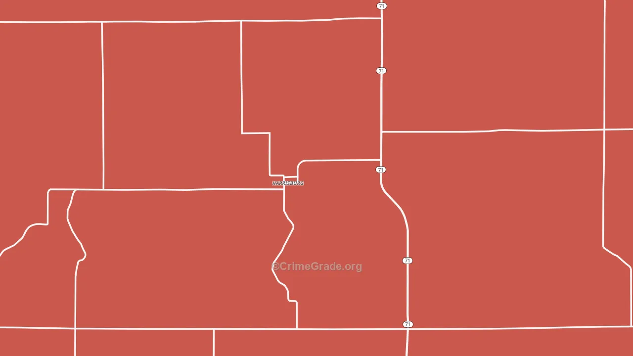 Banner County, NE Map of Burglary Rates