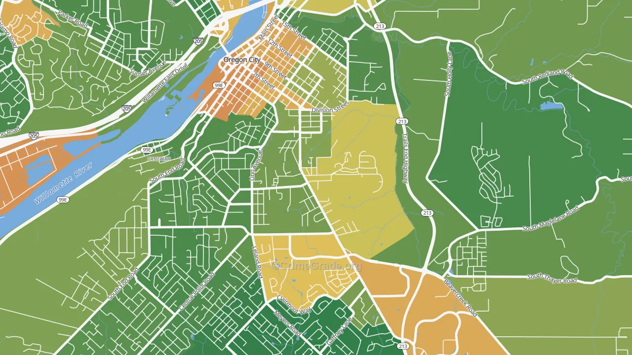 Barclay Hills, Oregon City, OR Map of Burglary Rates