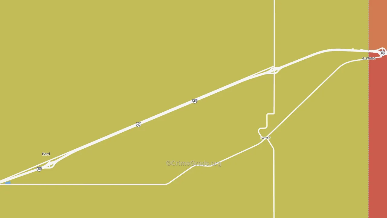 Bard, NM Map of Burglary Rates