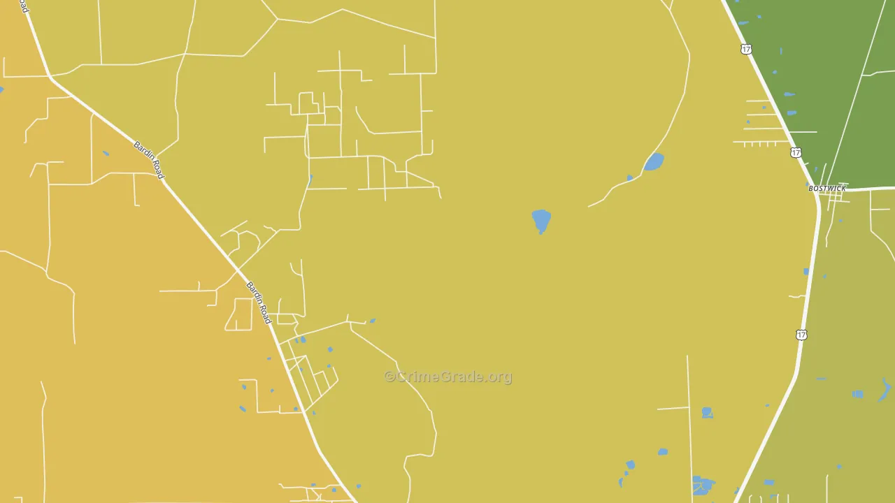 Bardin, FL Map of Burglary Rates