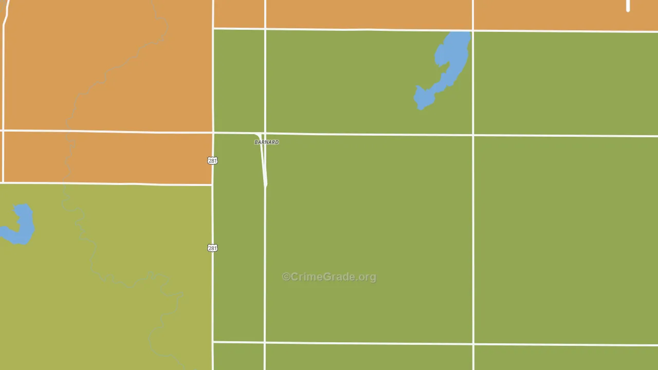 Barnard, SD Map of Burglary Rates