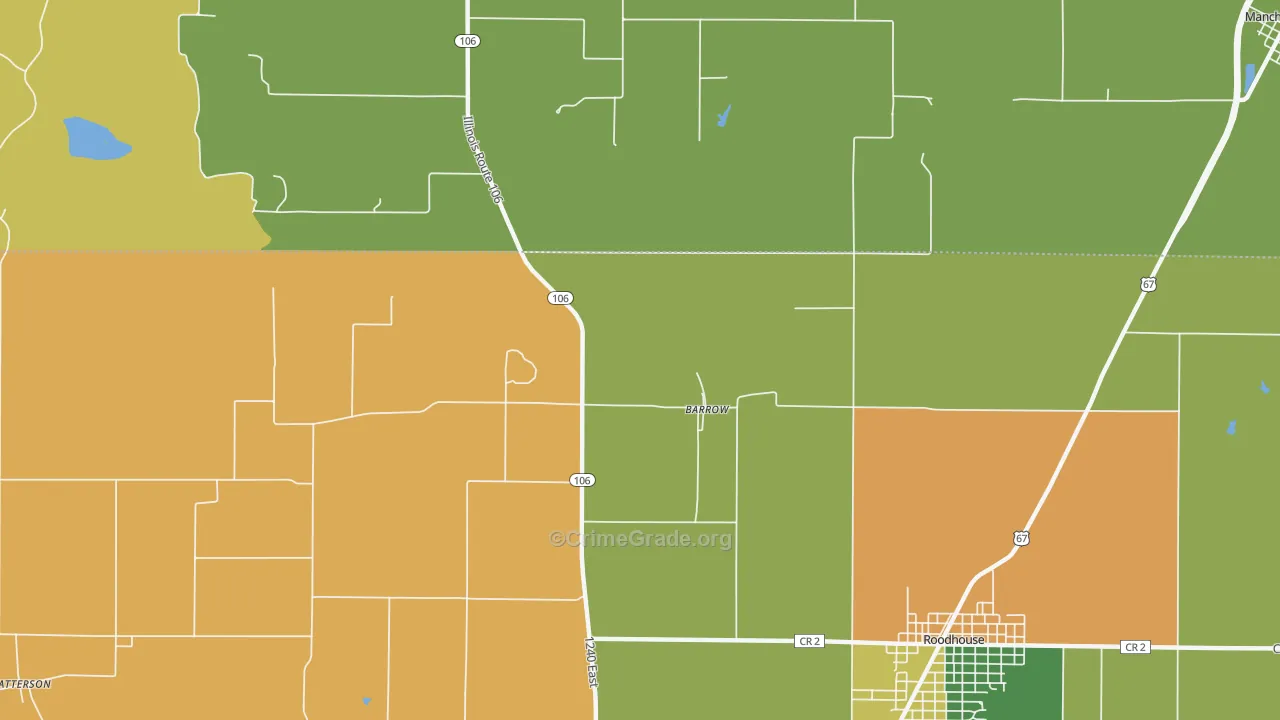 Barrow, IL Map of Burglary Rates