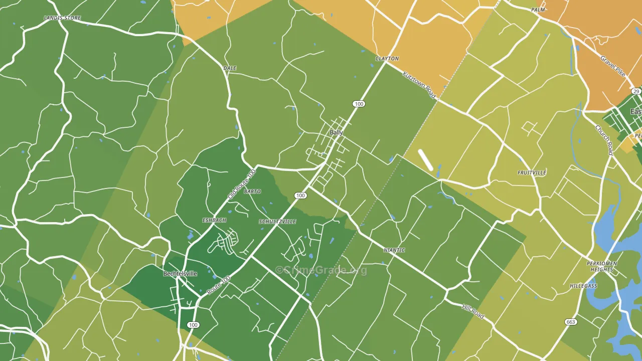 Barto, PA Map of Burglary Rates