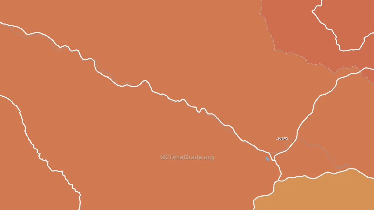 Bates, OR Map of Burglary Rates