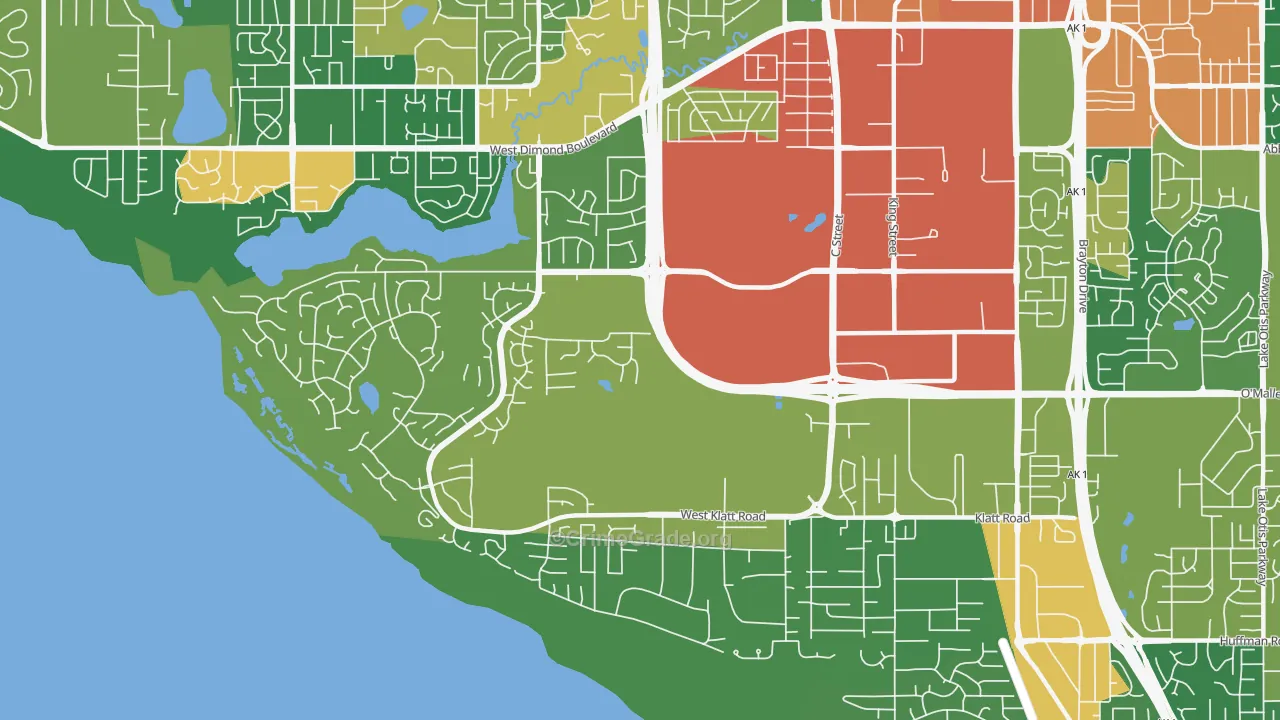 Bayshore-Klatt, Anchorage, AK Map of Burglary Rates