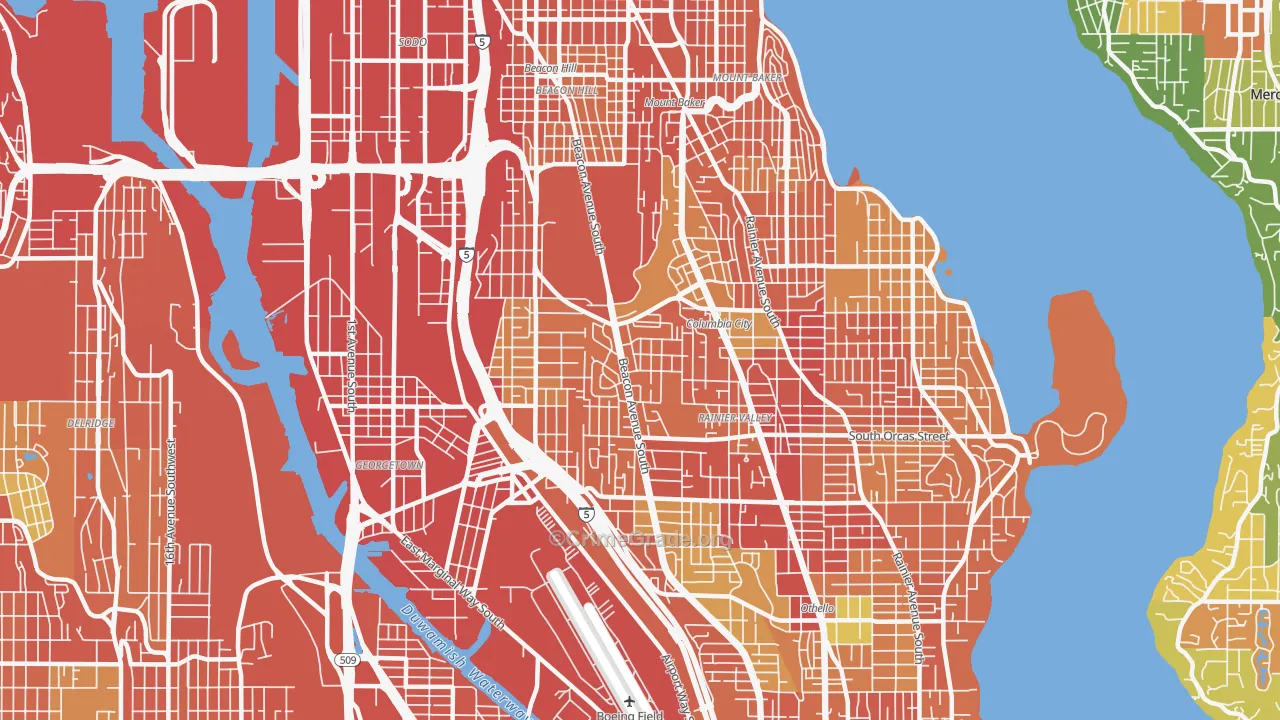 Beacon Hill, Seattle, WA Map of Burglary Rates