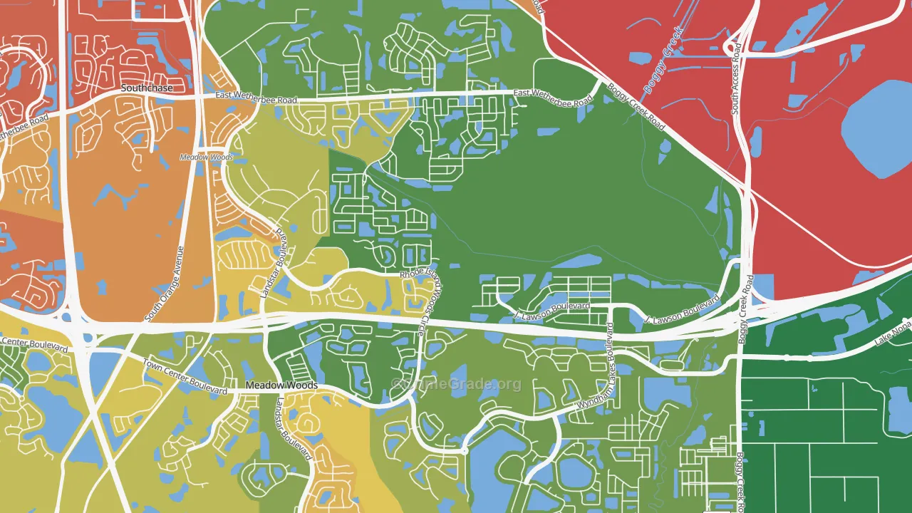 Beacon Park, Meadow Woods, FL Map of Burglary Rates