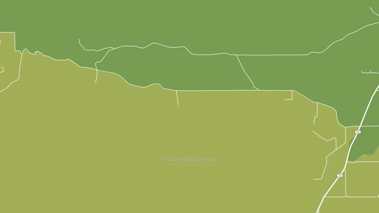 Bearcreek, MT Map of Burglary Rates