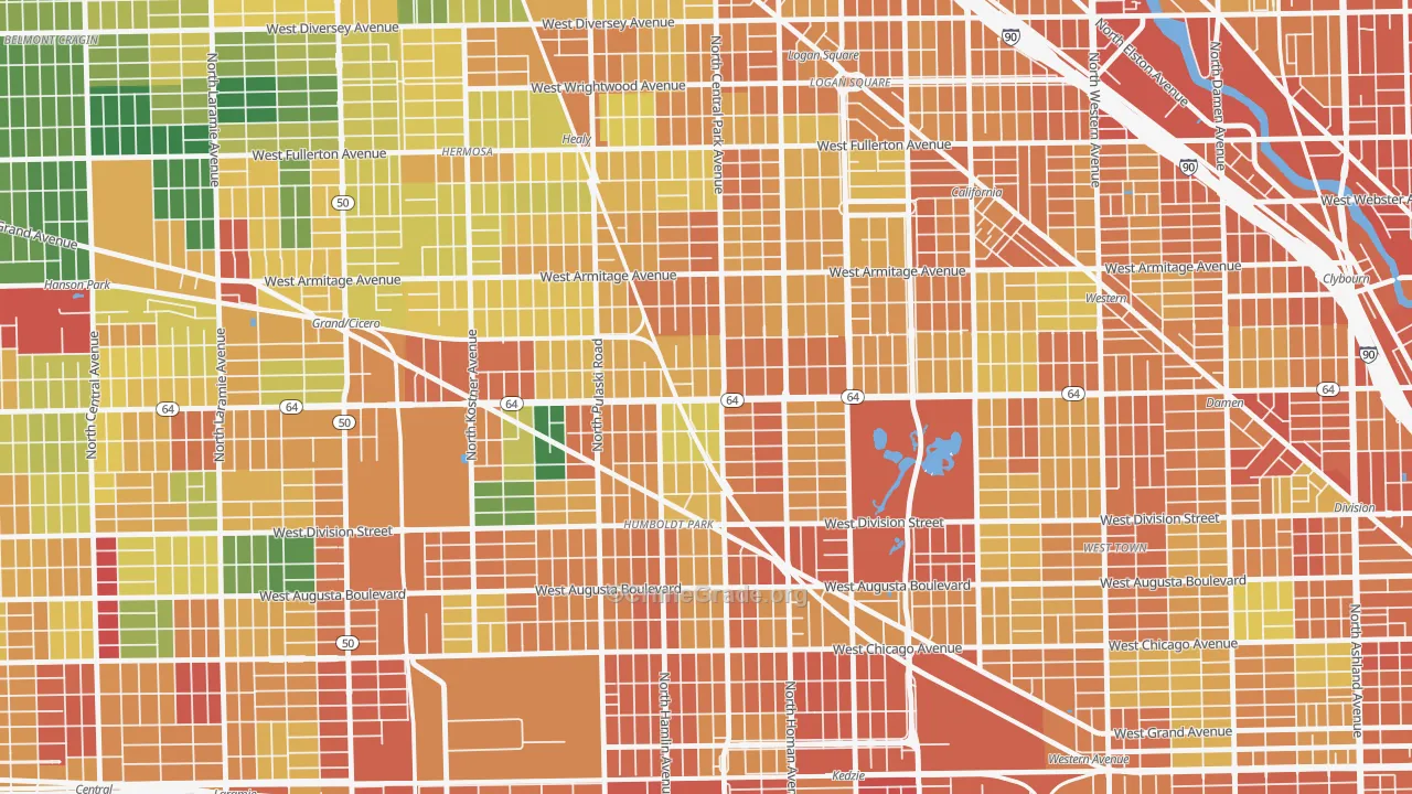 Beat 2535, Chicago, IL Map of Burglary Rates