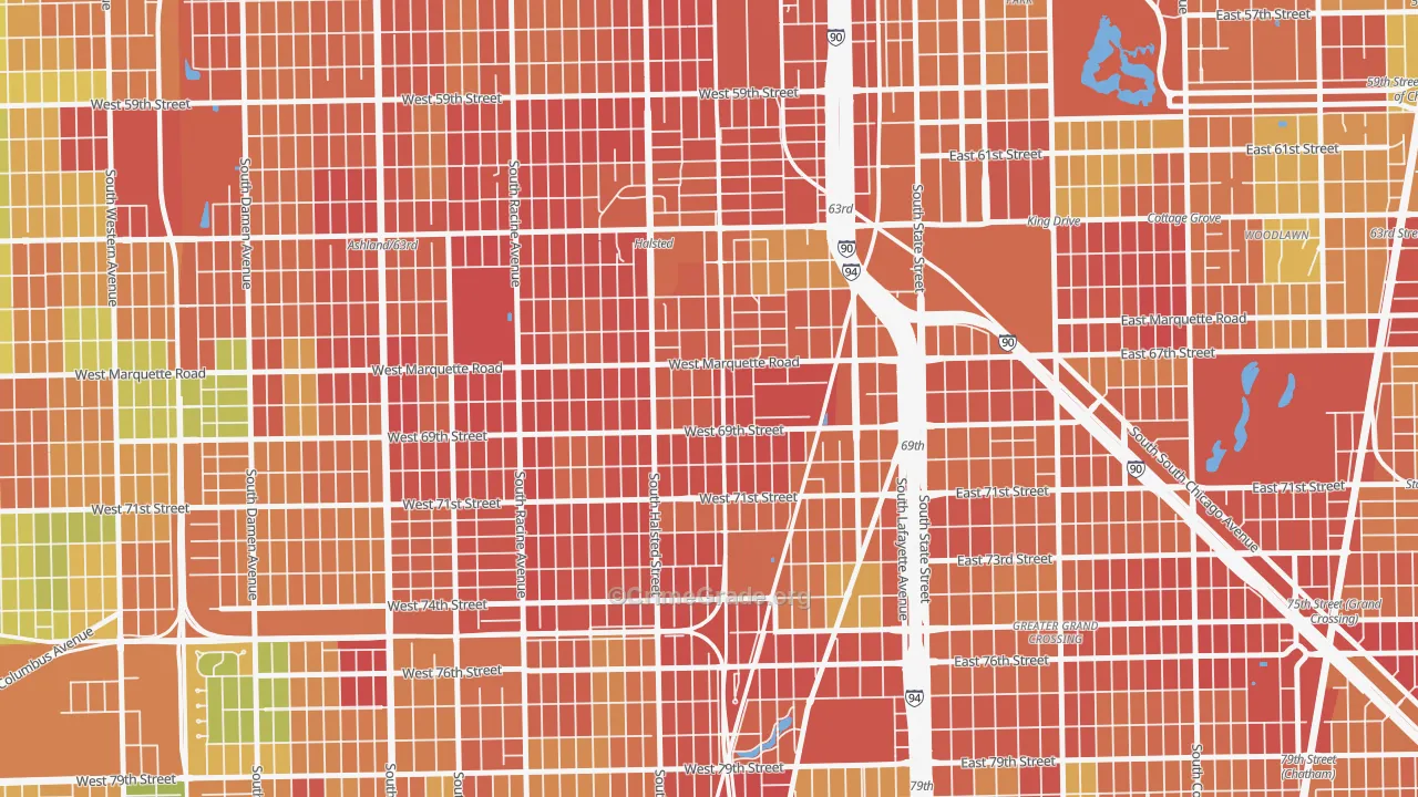 Becks Park, Chicago, IL Map of Burglary Rates